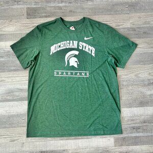 Nike Michigan State Spartans NWT Green Short Sleeve T-Shirt Men's XL E1